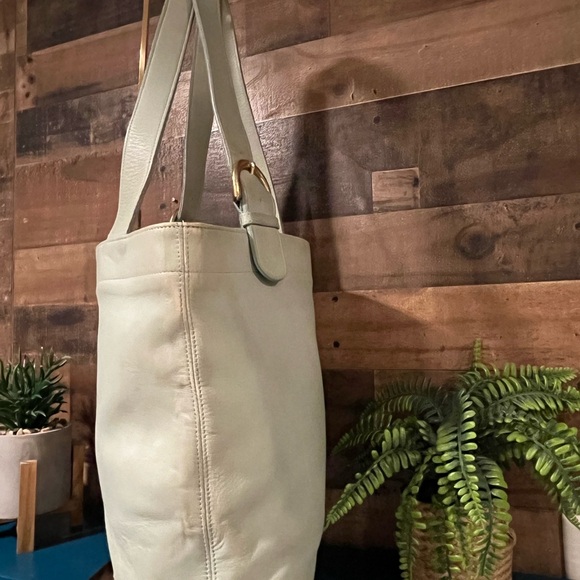 Coach Vintage Lafayette Tote Bag Seafoam Mint Green Costa Rica 1996 Beautiful - Picture 5 of 16